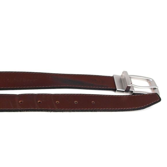 Timberland BROWN BLACK GENUINE LEATHER 1 1/8"Wd REVERSIBLE MEN'S BELT Sz 48 (I74 - Picture 14 of 15